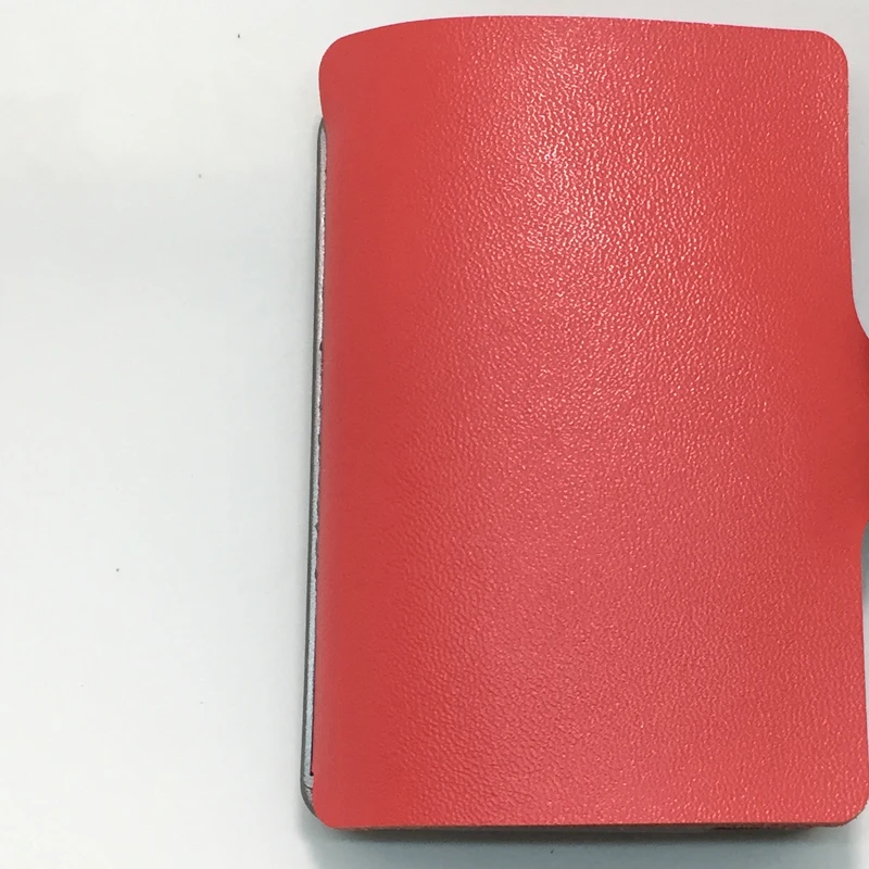 

Genuine Leather Minimalist Slim Wallet for Men Women with Money Clip Badge Holder ID Credit Holder Small Wallets