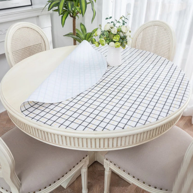 Скатерть из ПВХ HAZY водонепроницаемая скатерть с круглым столом скатерти для