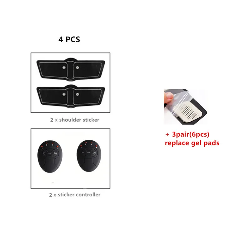 2 set with 3pair gel Машина для пресса электрический стимулятор мышц ABS ems тренажер фитнес потеря веса тело массаж для похудения с розничной коробкой - Цвет: 2 set with 3pair gel