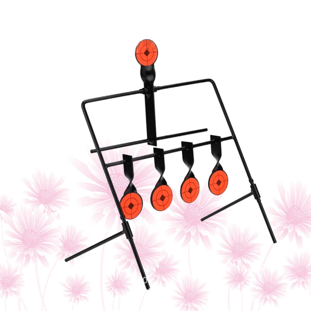 

5 Targets Self Resetting Air Shooting Metal Target Set for Practice Playing (Black)
