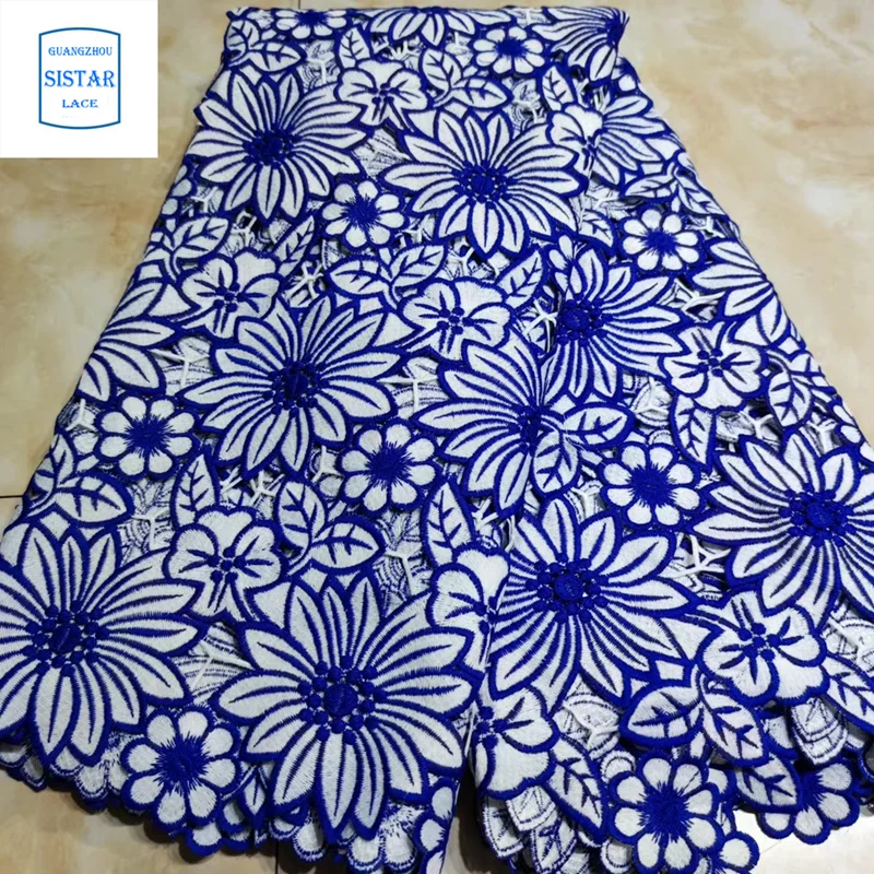 2020 новейшая африканская кружевная ткань высококачественные водорастворимые