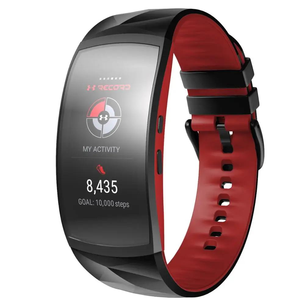 Мягкий спортивный силиконовый ремешок для часов Samsung Galaxy Gear Fit 2 Pro R365 на запястье SM
