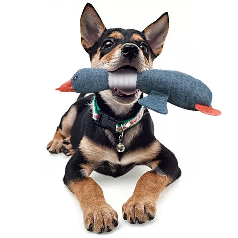 

Cartoon Wild Goose Plush Dog Toys Resistance To Bite Squeaky Sound Pet Toy For Cleaning Teeth Puppy Dogs Chew Supplies
