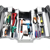 stainless steel tools box repair organizer multifunction suitcase professional tools box folding werkzeugkoffer tool storage de5