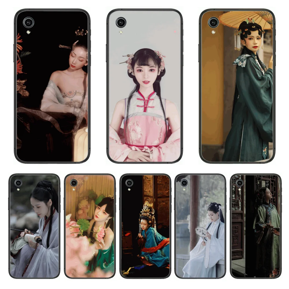 

chinese girl Classic Style Phone Cases cover For VIVO X50 30 Y97 91 93 85 83 81 79 73 V 17 15 9 S7 U3X black Covers