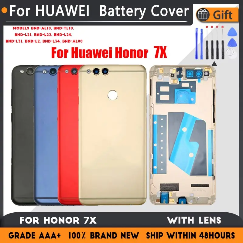 Задняя крышка батарейного отсека для HUAWEI Честь 7X BND AL10 TL10 L21 L22 L24 L31 L2 L34 запчастей
