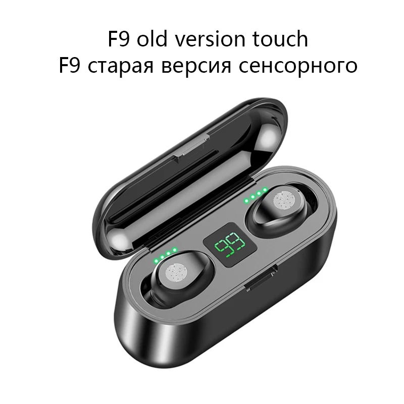 F9 old version Сенсорные Bluetooth 5,0 беспроводные наушники Blutooth с шумоподавлением, наушники с громкой связью F9, спортивные TWS наушники - Цвет: F9 old version