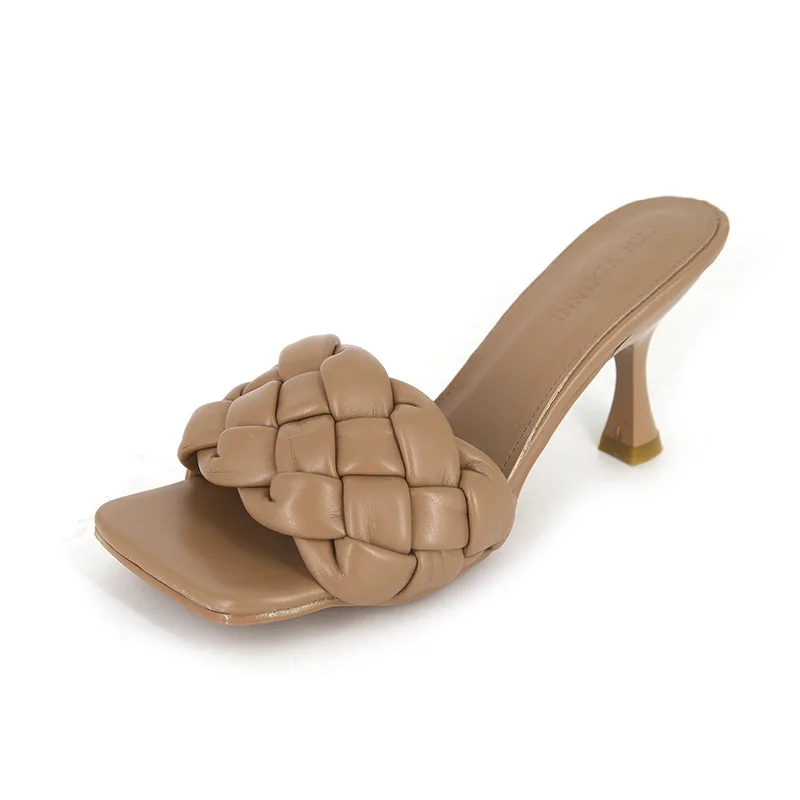 

Fashion Temperament Braided Charm Open-toe Flat Slippers Set Foot Vacation Beach Sandals Casual Flip Flops Women Shoes