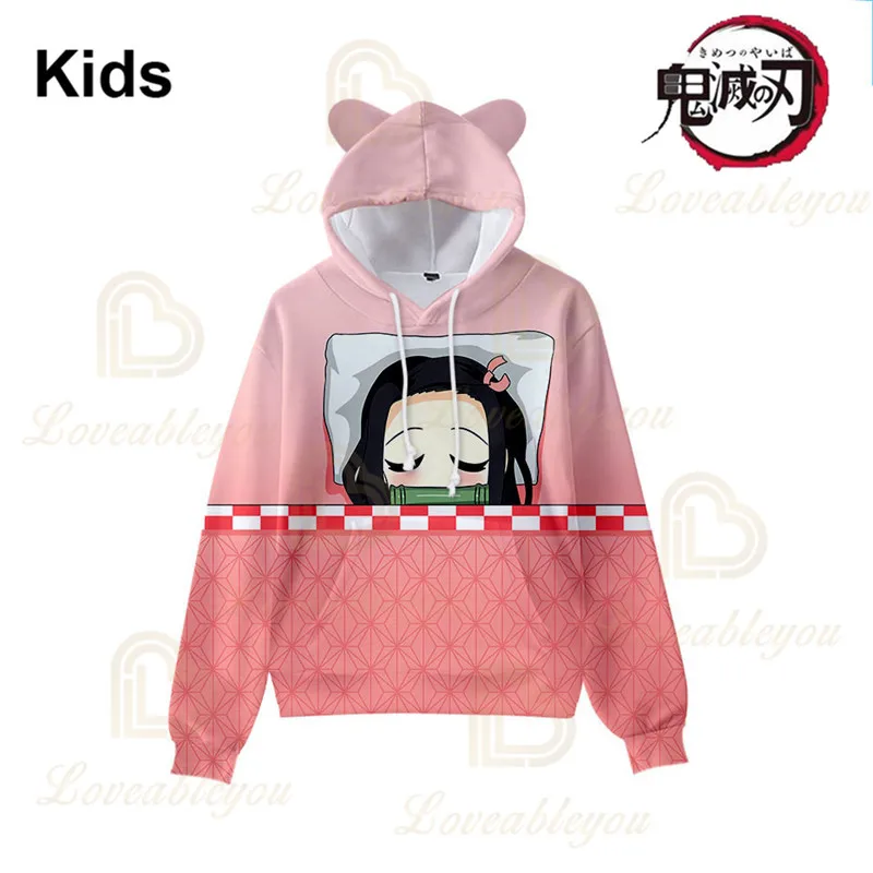 

Kamado Nezuko Demon Slayer Children Cute Japen Anime 3D Hoodies Kimetsu no Yaiba Men and Women Clothing Harajuku Sweatshirt Tops