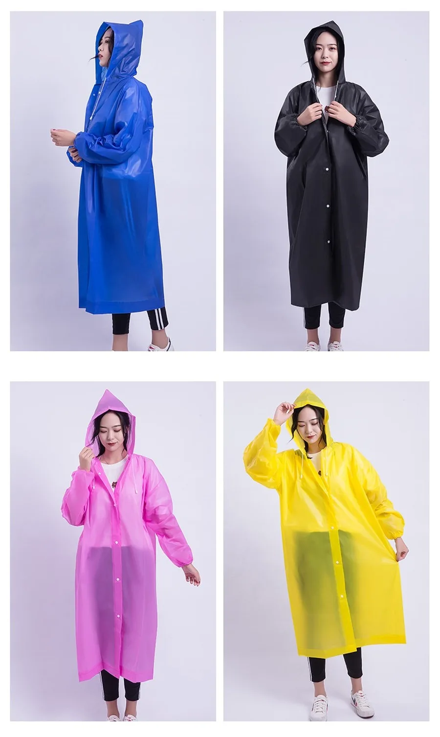 Пластиковый Комбинезон прозрачный дождевик унисекс для взрослых Стильные плащи