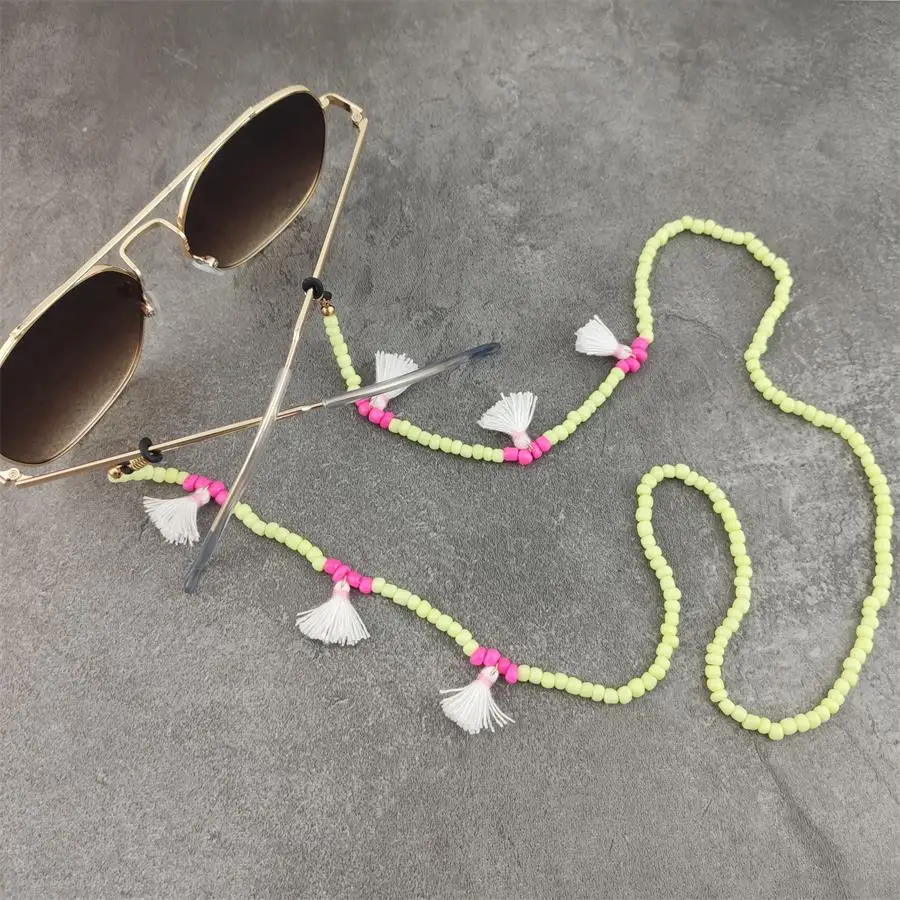 Модная цепочка для очков чтения женщин солнцезащитные очки с кисточками шнурок