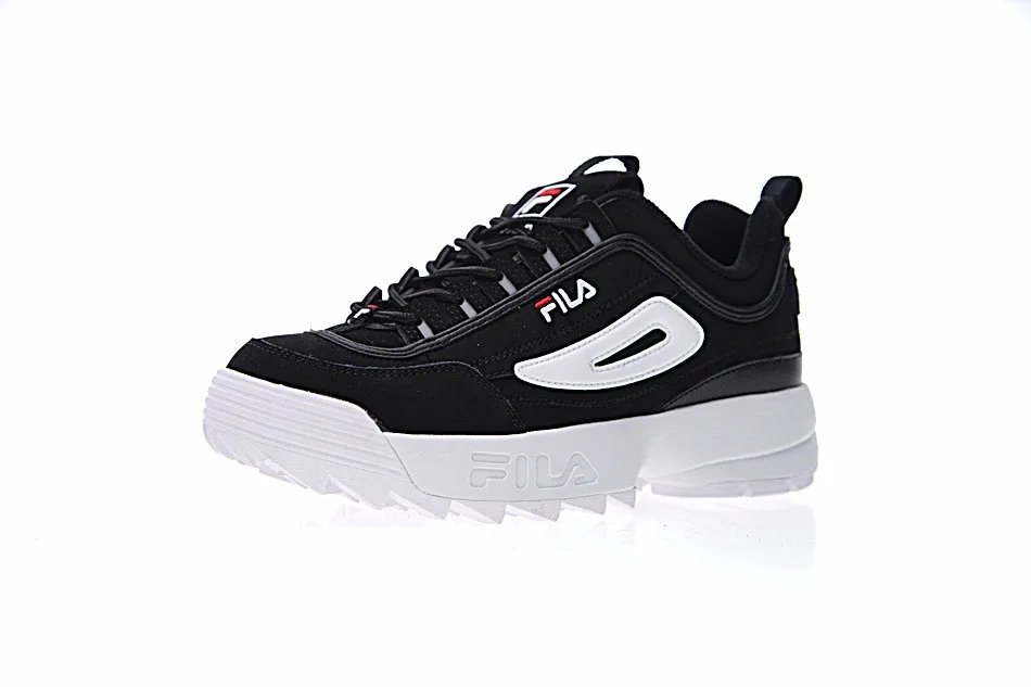 Женские кроссовки для бега Fila Disruptor II 2 черные белые серые леггинсы ремонта ног