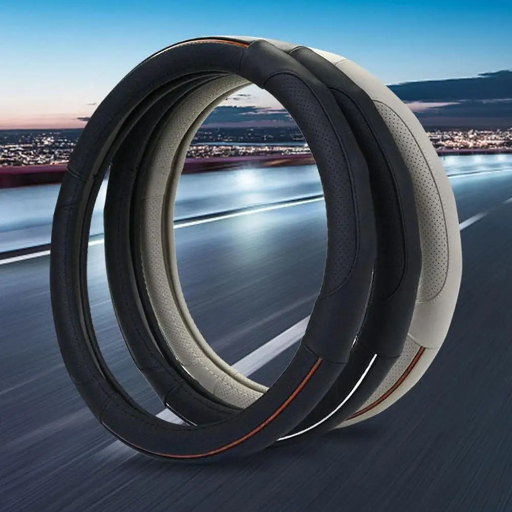 

Universal Steering Wheel Covers Extremely Soft Leather Braid Cover For Steering Wheel Portable Auto Car Accessories