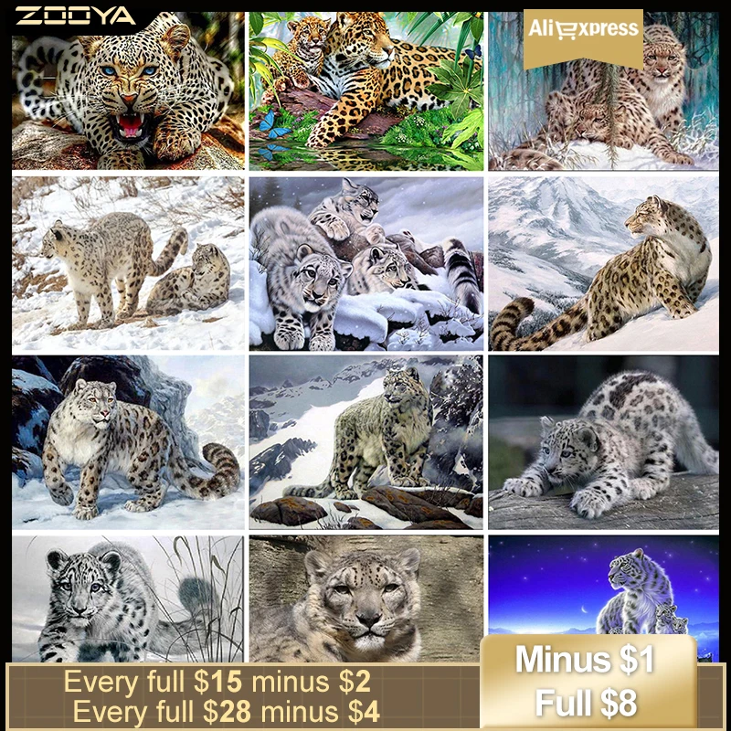 Набор для алмазной вышивки ZOOYA BB414 набор 3D крестиком леопардовая вышивка|painting