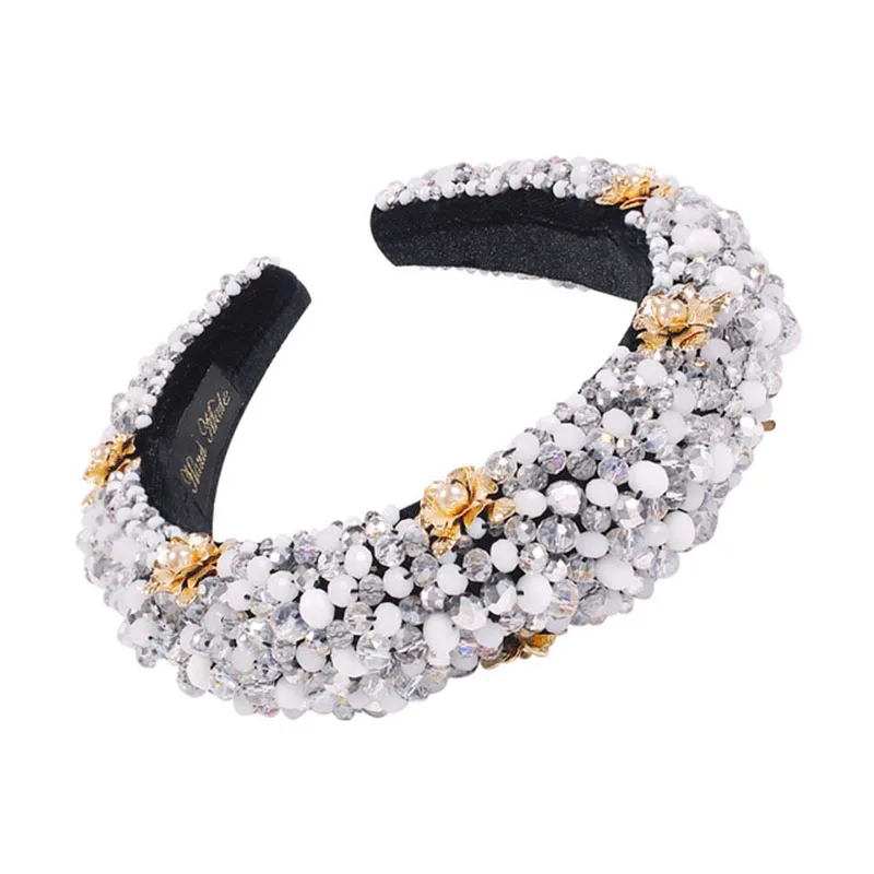 

Diademas con diamantes de imitacin para mujer, diademas con relleno brillante barroco de lujo, de cristal completo, accesorios