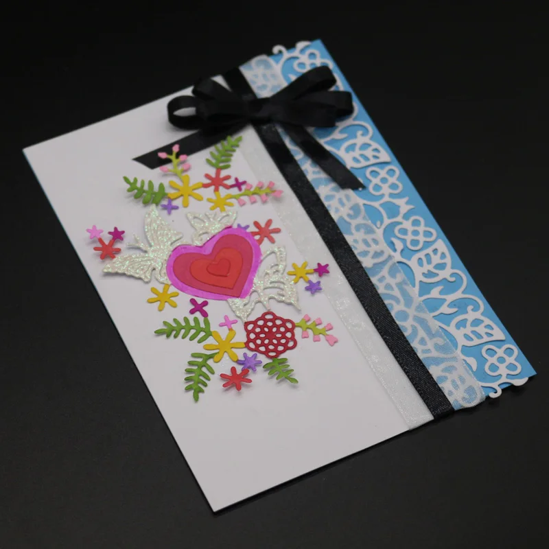 Бабочка рамки сердце металлические режущие штампы Лист Трафарет вырезание для DIY