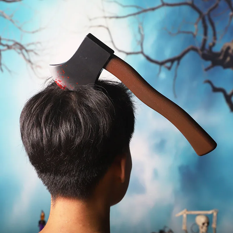 DIY поддельные пилы топор-нож страшный Хэллоуин повязка на голову приколы ужас