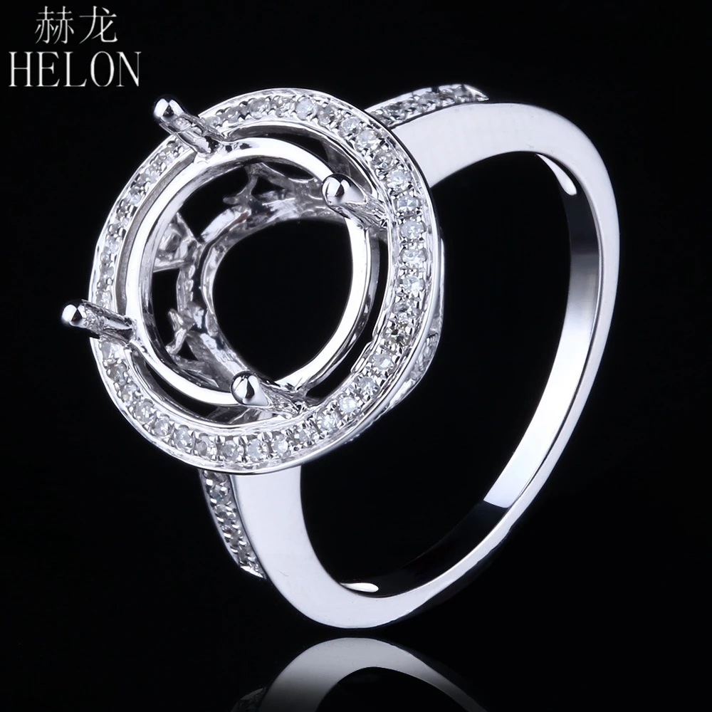 HELON однотонное 14K белое золото женское Модное изящное ювелирное изделие