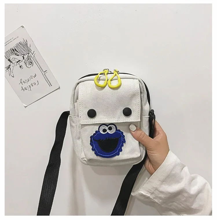 Холщовый кошелек на плечо с отделением для телефона Улица Сезам|Сумки-кроссбоди|