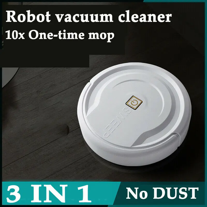 

White Self Navigated Smart Mopping Robot Automatic Sweeper Sensor Edge Sweep Wet Mop Automatic Dry Wet Sweeping