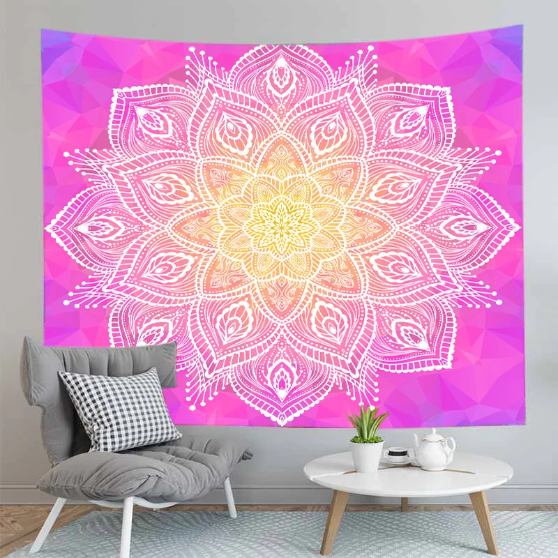 3D богемный Гобелен Мандала настенный пляжный коврик Полиэстер Йога домашняя