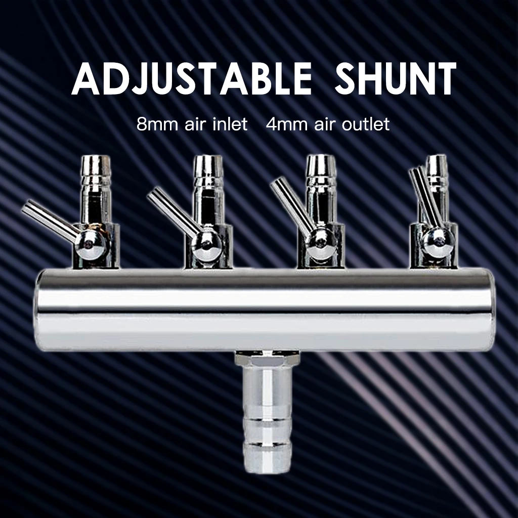 

2-12 Way 4mm Stainless Steel Air Flow Distributor Lever Control Valve