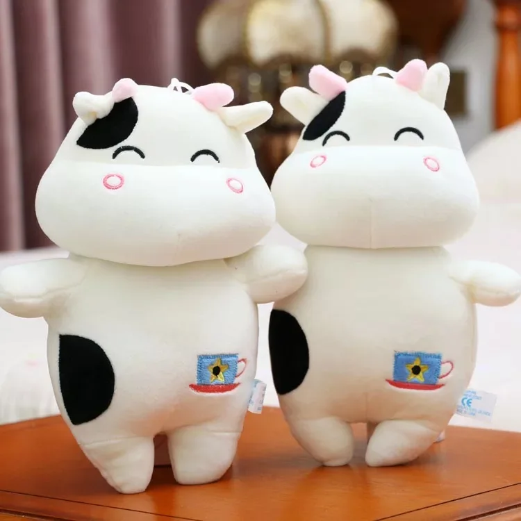 25 см Kawaii плюшевая коровья игрушка-обнимашка молочный скот мягкая кукла подушка с