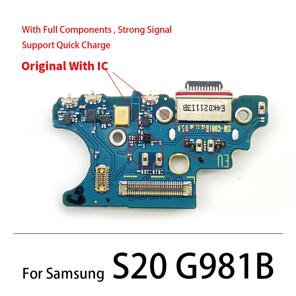 10Pcs USB Port Charger Dock Connector Charging Board FLex Cable For Samsung S20 Fe Plus Ultra G988B G986N G881U G981B S10 Lite enlarge