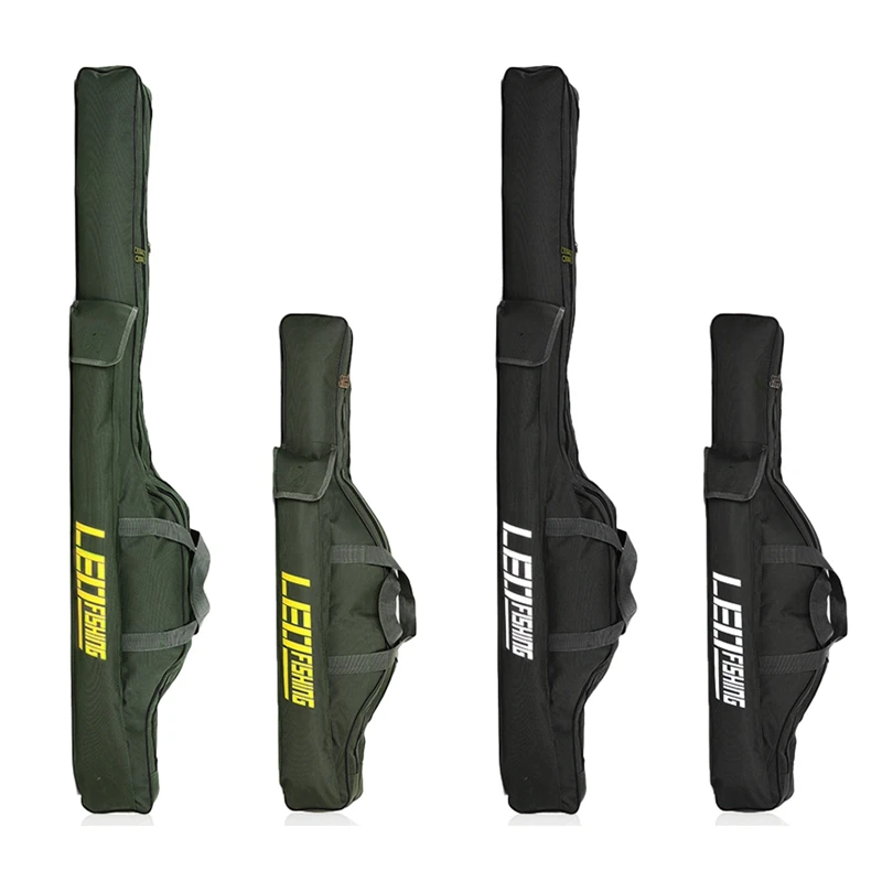 

LEO Fishing Bags Portable Folding Fishing Rod Carrier Canvas Fishing Pole Tools Storage Bag Case Fishing Gear Tackle