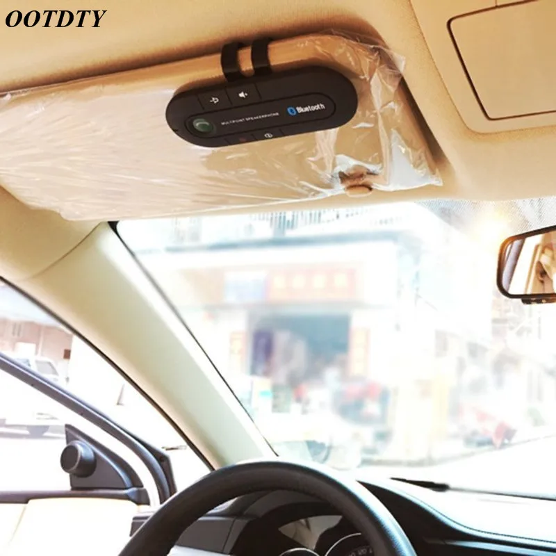 Автомобильный Bluetooth динамик телефон Hands Free портативный беспроводной козырек