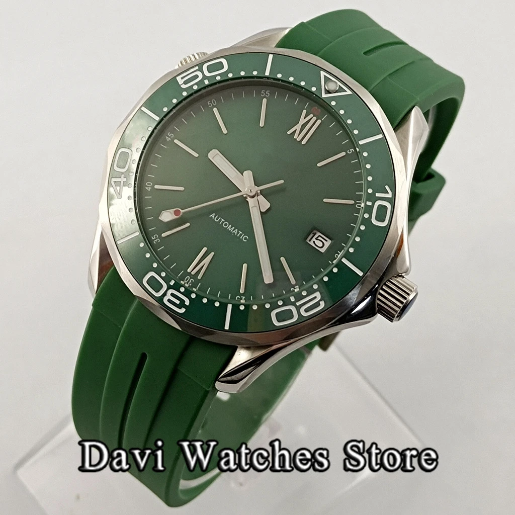 

41mm Bliger Sterile Green Men's Watches Sapphire NH35A Automatic Mechanical Movement Good Quality Elegant Man Watch