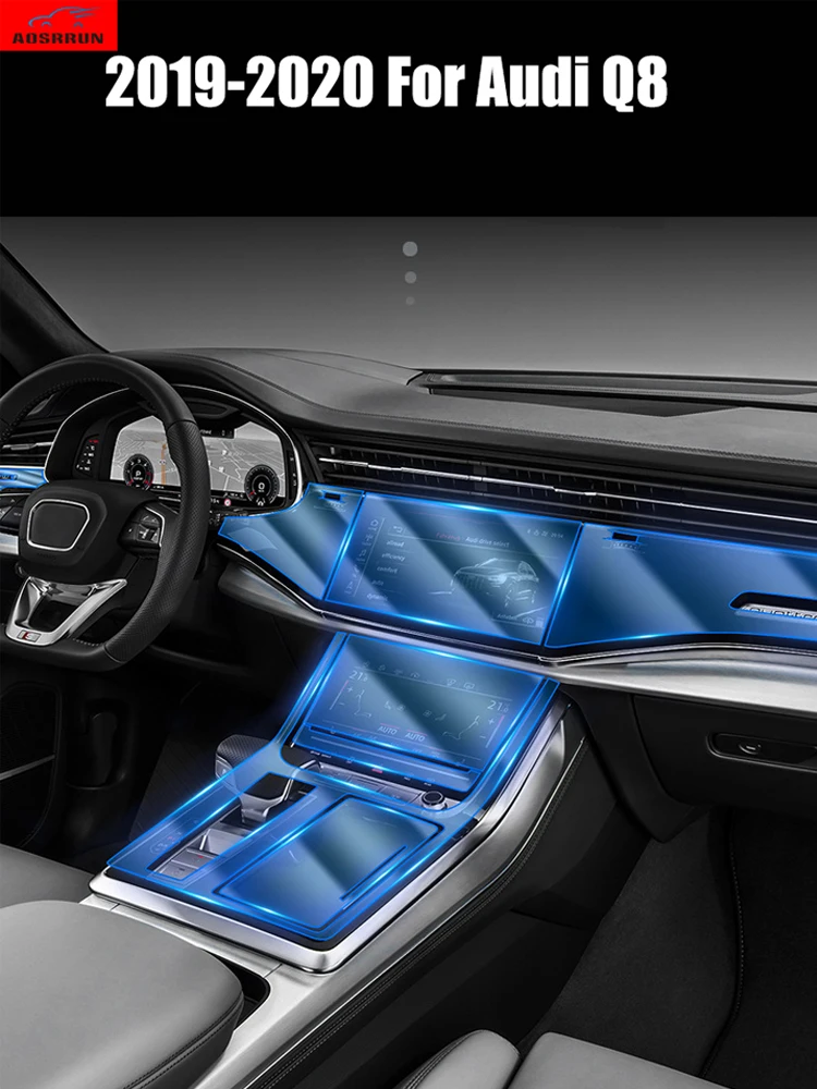 Прозрачная защитная пленка для салона Audi Q8 2019 2020 автомобильные аксессуары