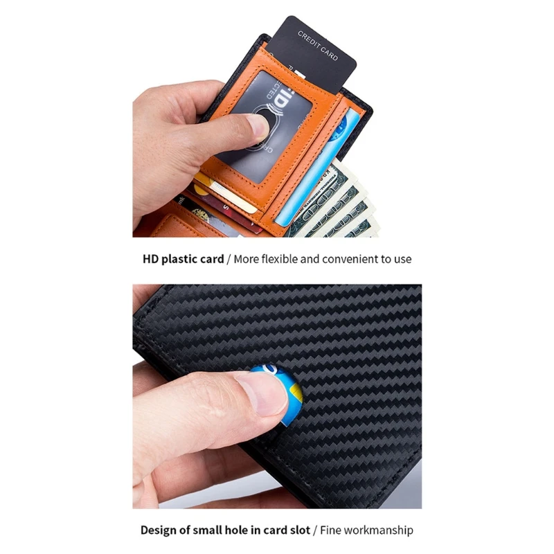 Кошелек с RFID блокировкой для мужчин кожаный мужской тонкий кошелек|Мужские