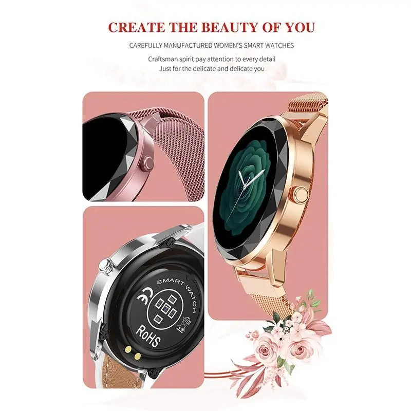 

Fashion Smart Watch Women IP68 Waterproof Multi-sports Modes Pedometer Heart Rate Smartwatch Fitness Bracelet for Lady Gift