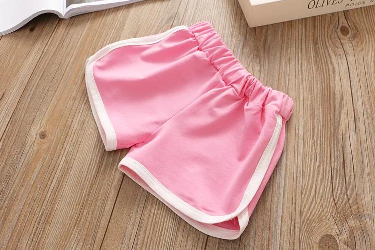 Новинка 2020 года Летний комплект одежды для маленьких девочек Футболка Топ +