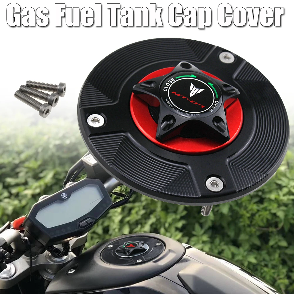 

For YAMAHA MT-07 MT 07 FZ-07 FZ07 FZ 07 2014-2019 LOGO MT-07 Motorcycle Accessories Gas Fuel Tank Cap Cover CNC Aluminum