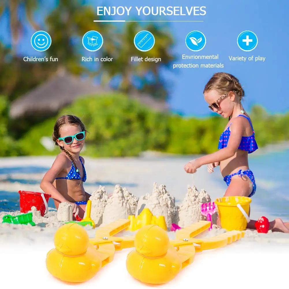 

1pcs Duck Shaped Snowball Maker Clip Children Winter Snow Mold Cartoon Lovely Outdoor Beach Sand Snow Ball Mold Kids Fun Toys