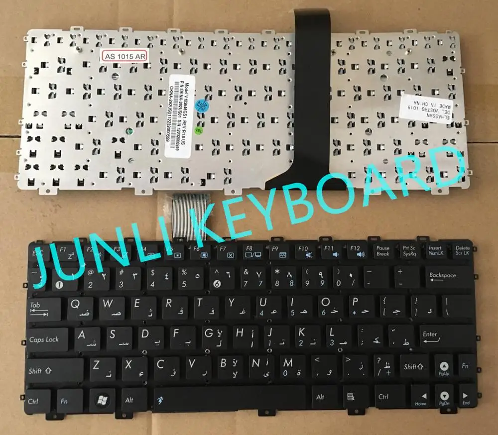 Клавиатура JUNLI для Asus Eee PC серии 1015 1015B 1015PW 1015CX 1011 1015PX Арабская черная V103646GS1 OKNA-292US01