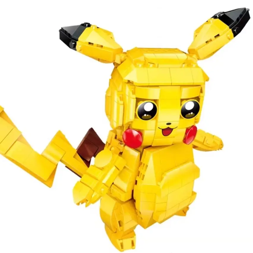 

1006pcs Miniature Pikachu Anime Pokemon Micro Building Block Creator Mini Animal wIth Egg Bricks Toys For Children