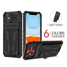Shockproof Protection Stand Kickstand Phone Cover for OPPO Realme C11 C12 C15 C17 C20 C21Y C25 Phone Case with Card Holder