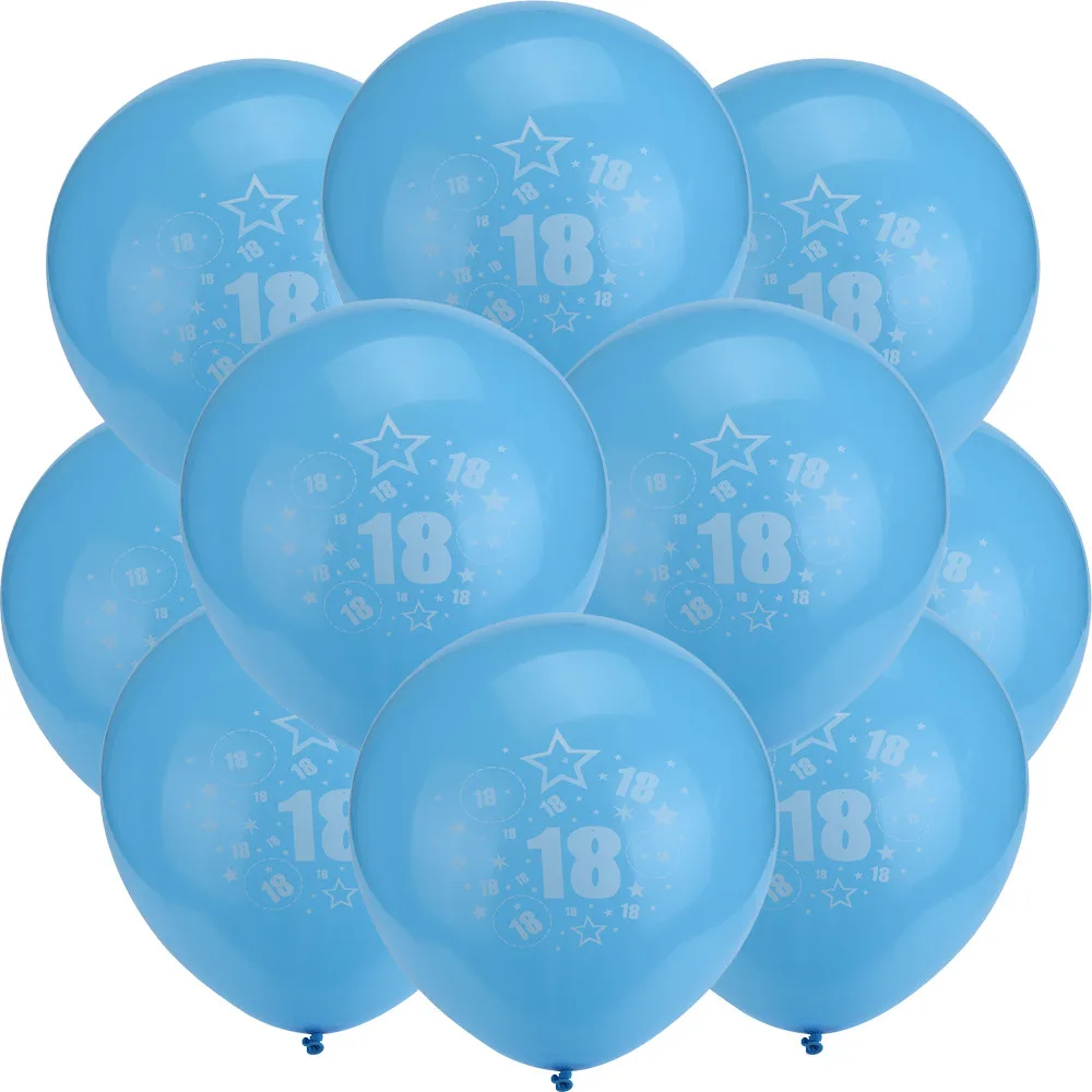 Numero De Casa Com Iluminaca Gold Balloon 10Pcs Light Blue And Latex Balloons Age 18 Birthday Anniversary Party Gifts #37 | Дом и сад