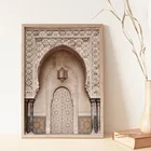 Марокканская дверь, настенные художественные принты, Марракеш, богемский декор, холст, живопись, Постер в стиле бохо, печатные картины для гостиной, домашний декор