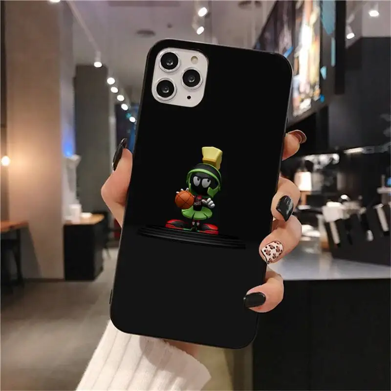 Чехол-накладка для iPhone 11 pro XS MAX 8 7 6 6S Plus X 5S SE 2020 XR с изображением Марвина черного