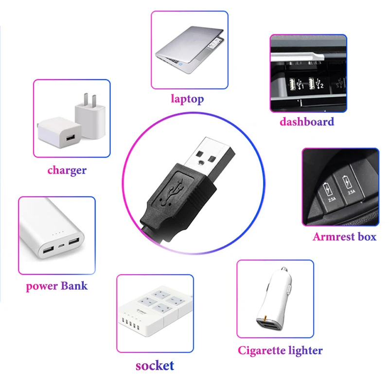 Светодиодный светильник для салона автомобиля USB светодиодный диджейский