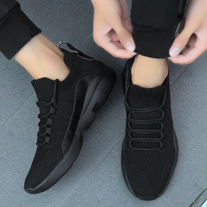 

Lightweight Men's Sneakers Black White Red Casual Shoes Comfortable Flats Sports Athletic Big Size 39 47 Walking Footwear Zapato