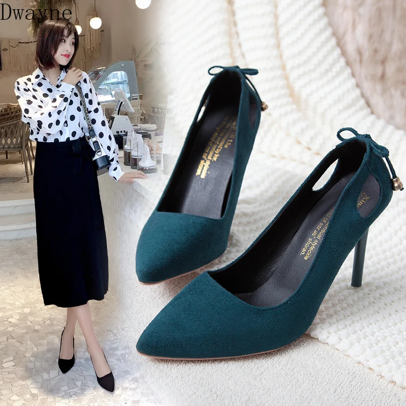 Женские туфли лодочки с острым носком на высоком тонком каблуке|Женские туфли| |