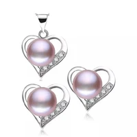 meibapjnew fashion jewelry set white pink purple natural freshwater pearl jewelry set true love jewelry best gift for women