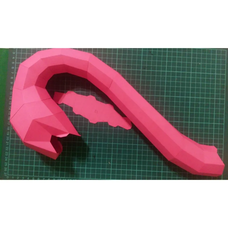 Бумажная 3D модель с красным фламинго бумажная скульптура изображением животных