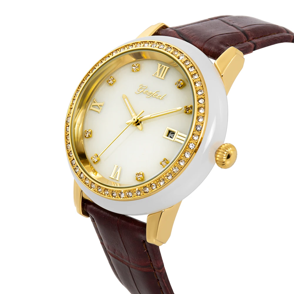 Прямая поставка с фабрики натуральный белый нефрит мужские кварцевые часы