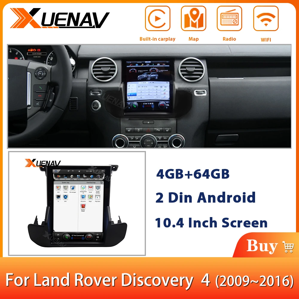 

XUENAV Android Car GPS Navigation System For-Land Rover Discovery 4 2009-2016 Car Radio Multimedia Player Touch Screen